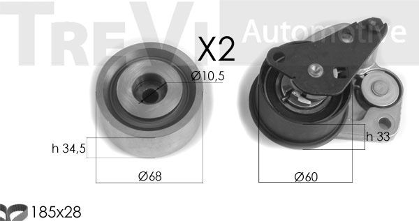 TREVI AUTOMOTIVE Zobsiksnas komplekts KD1332